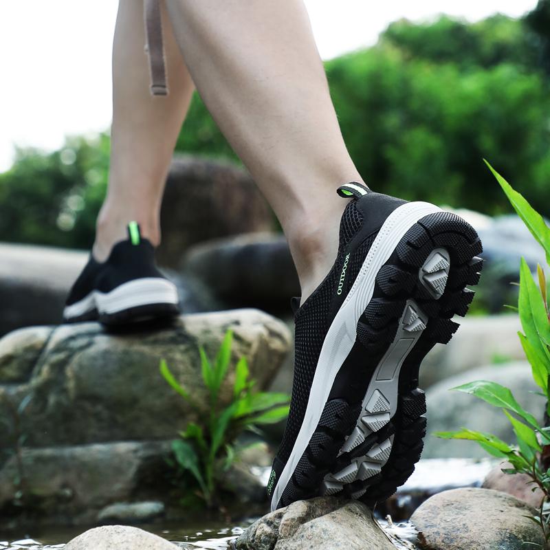 Men Hiking Shoes Outdoor Sneakers for Man Flat Sport Casual Shoes Non-slip Cilmbing Trainers