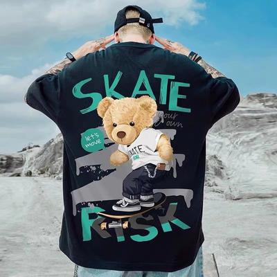 Mode Skateboard Beer Anime Print T-shirt Heren Hoge Kwaliteit Esthetisch Sport T-shirt Harajuku Streetwear T-shirt Y2k Kleding
