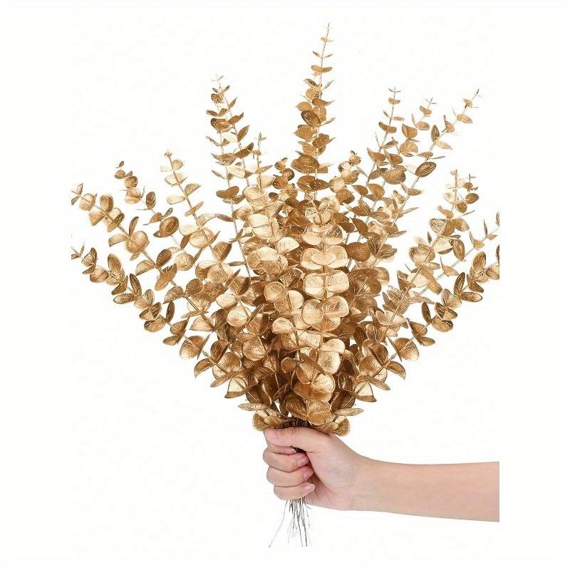 Eucalyptus Stems Artificial Plants Faux Eucalyptus Branches Faux Eucalyptus Stem For Wedding Bouquet Home Decor, Spring Summer Decor