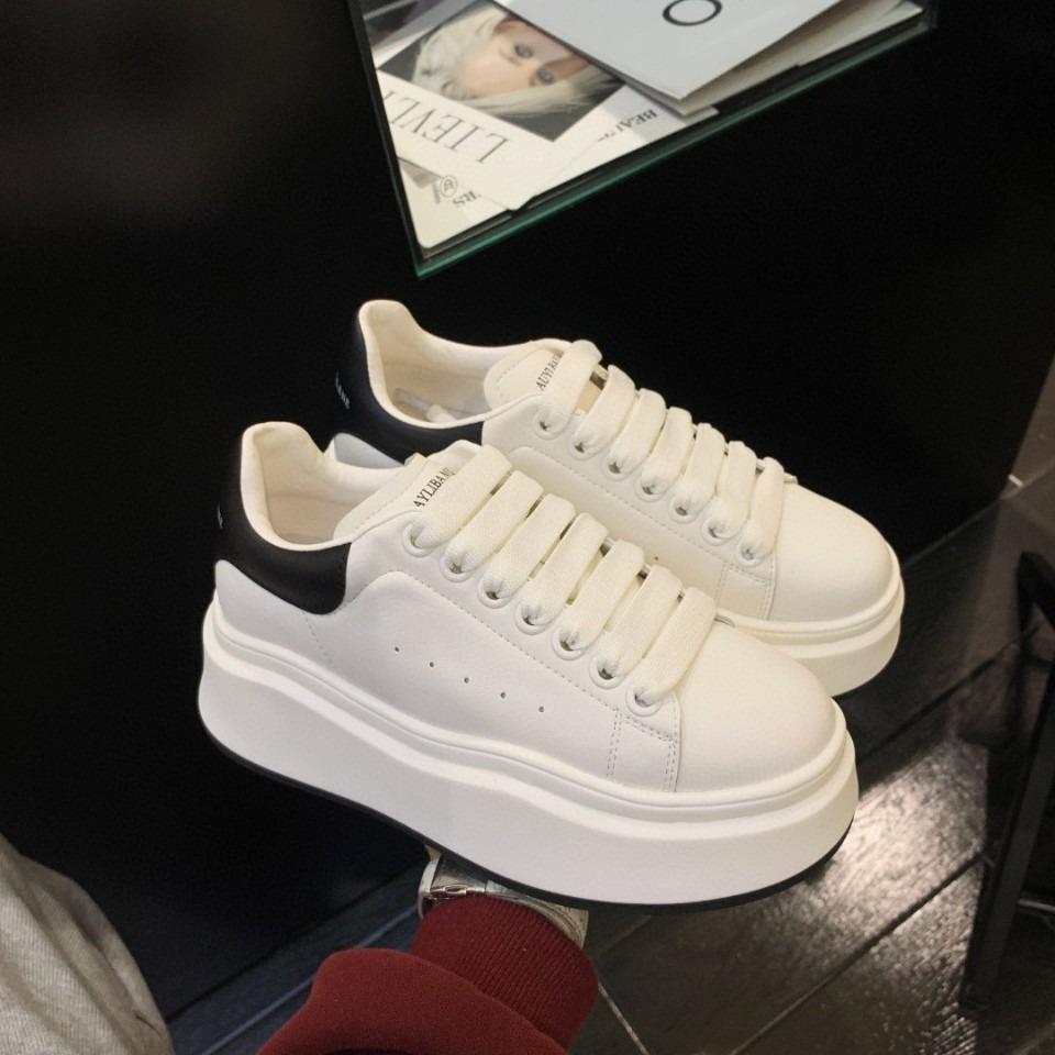 Spot~ thick-soled casual single shoes 2025 spring new 5 cm height increase white shoes thick baseplate shoes, confidential delivery