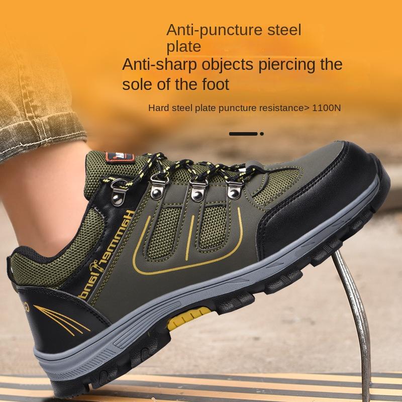 Labor Insurance Shoes Anti-smashing and Anti-piercing, Lightweight and Wear-resistant Sports Mountaineering Safety Shoes, Work Shoes