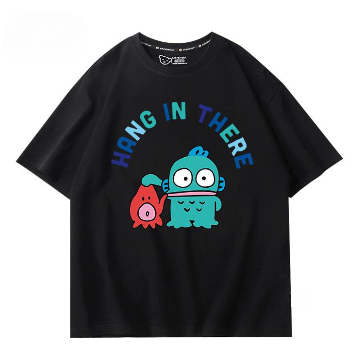 Hangyodon Harajuku kreativní vzor tričko pánské ležérní pohodlné letní 100% bavlna tričko trendy móda volné tričko