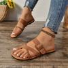 New Summer Plus Size Women's Toe Thong Fashion Flat Heel Casual Slide Sandals