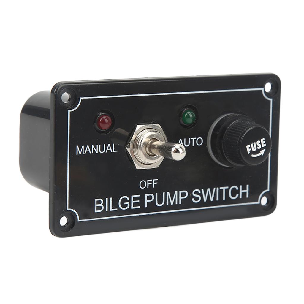 Rocker Toggle Switch Panel Bilge Pump Auto Off Manual Switch Panel for RV Yacht Car