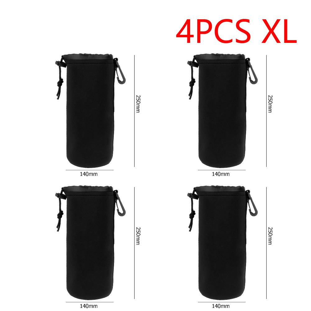 Camera Lens Bag Waterproof Soft Neoprene Camera Lens Pouch Bag Drawstring Protector Case with S M L XL Size