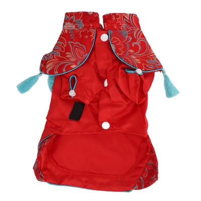 Vestiti per cani in stile cinese Cheongsam in raso per animali domestici, vestito Tang per cani, cuccioli, gatti