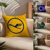 Lufthansa Airlines Pillow Case Comfort Sofa Bed Silky Elegant Invisible Zipper Custom Decorative Cushion Cover