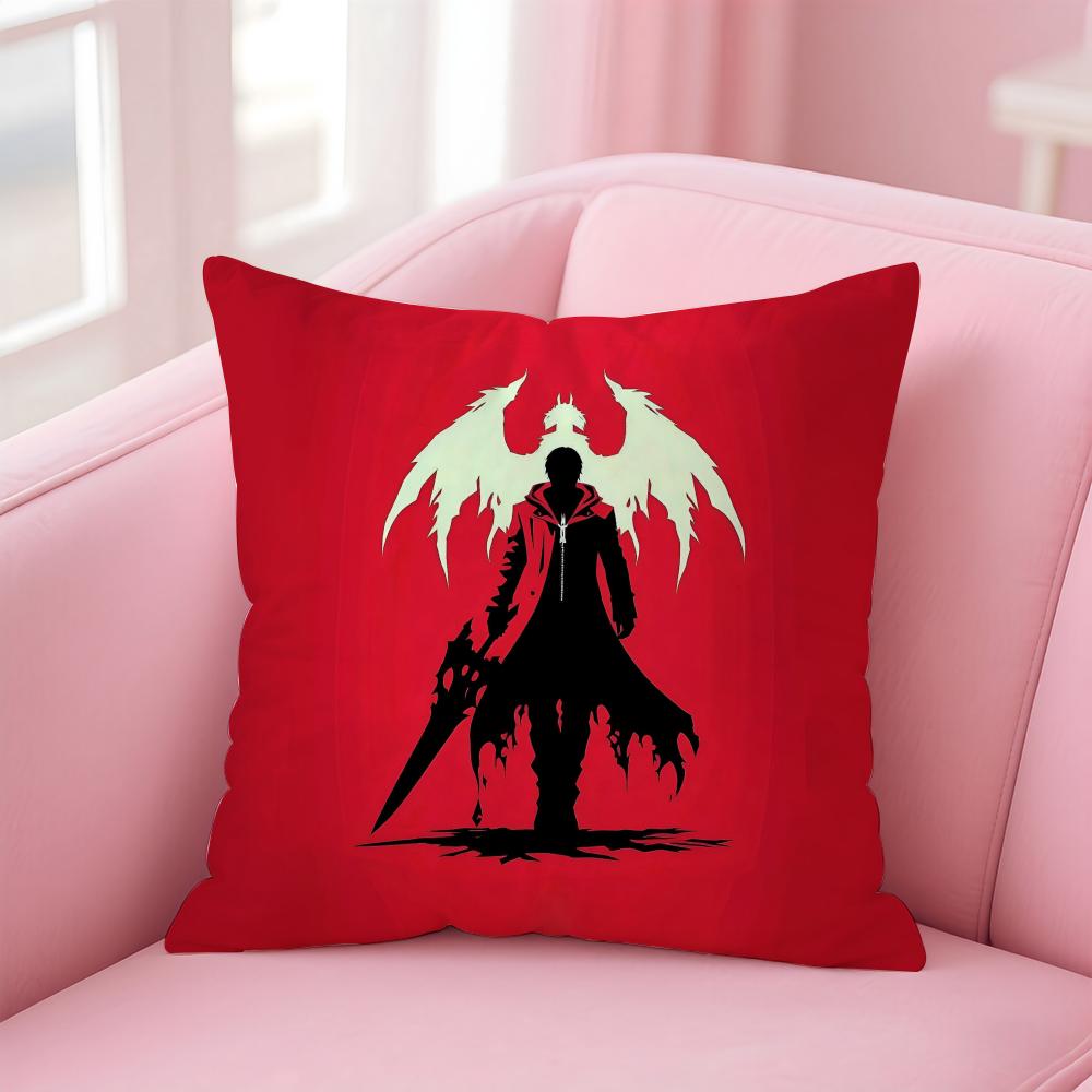 

Cool Hot Game DDevil May Cry Cushion Cover Pillowcase Short Plush Invisible zipper Room Sofa Cushion Cover 30X30cm
