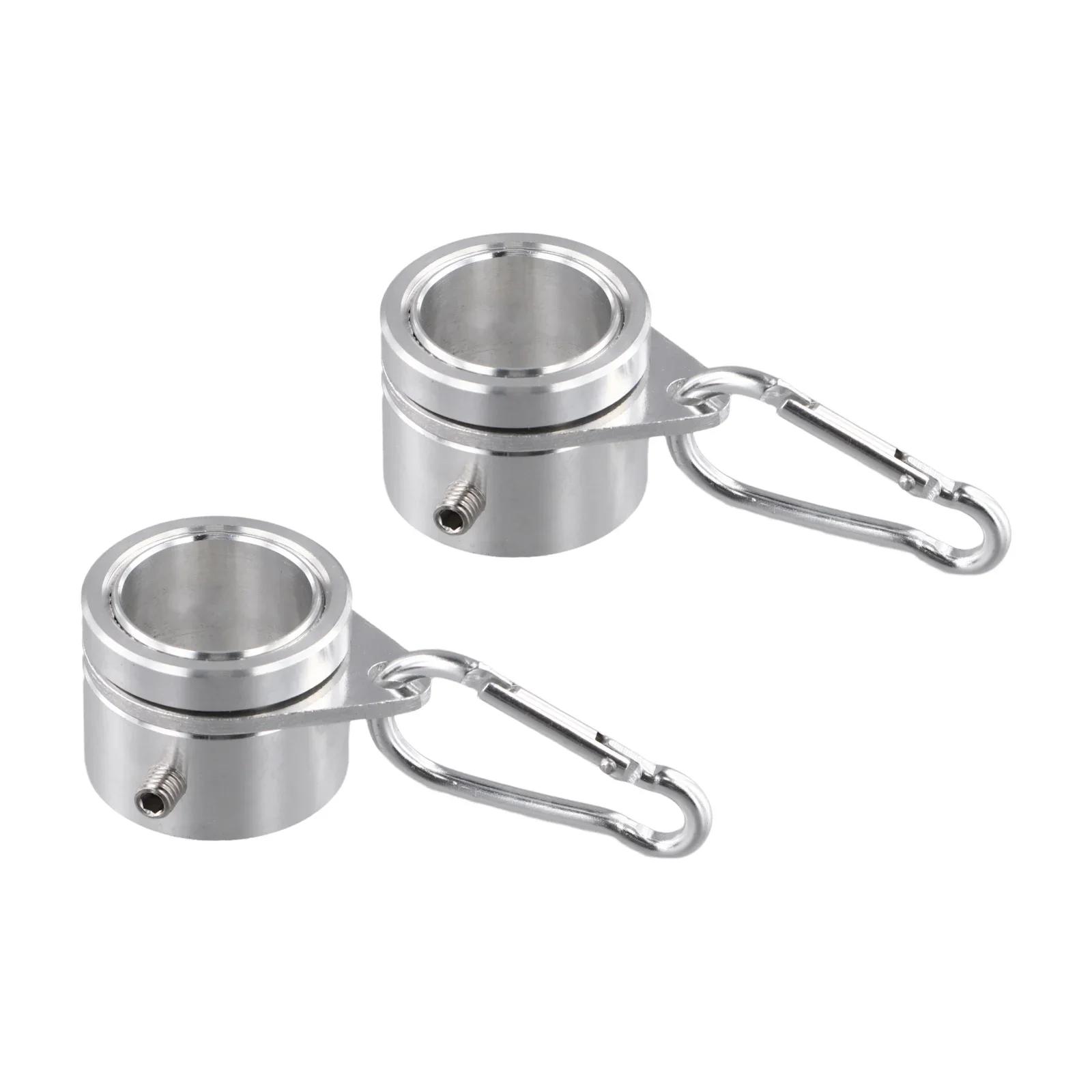 1 Set Flags Pole Clip Mounting Rings With Clip Flagspole Fittings Rotating Flagspole Rings Flagpole Swivel Buckle Accessories
