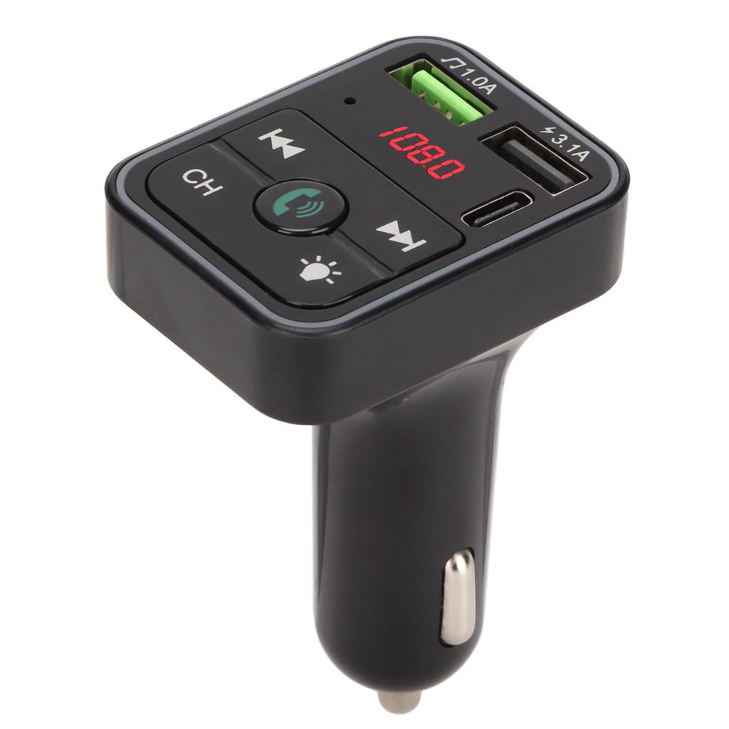 Bluetooth 5.0 FM Transmitter Hands Free Call USB 2.0 Music Player Car Radio Bluetooth Adapter with