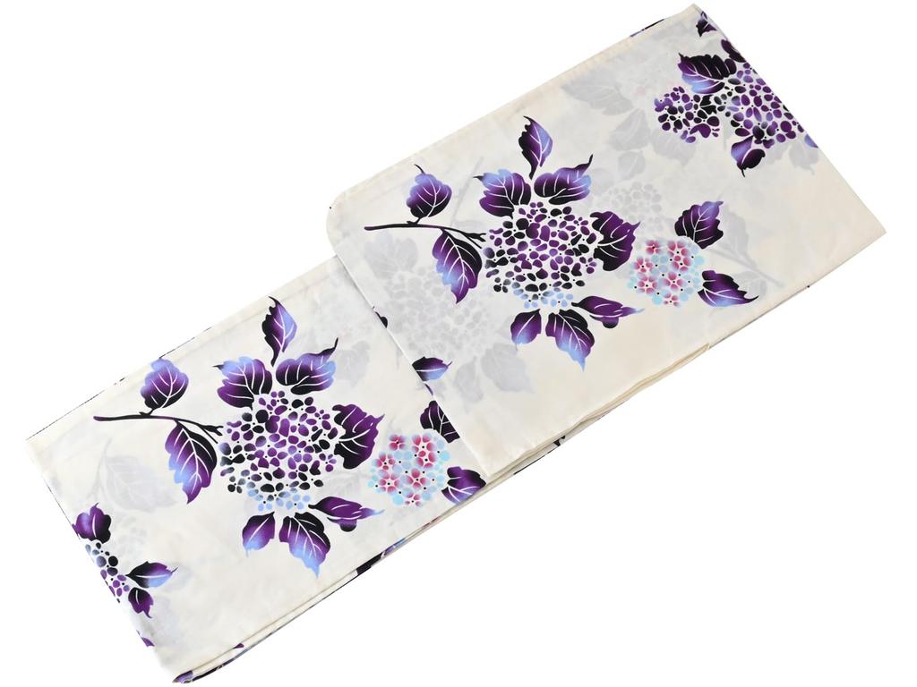 Laissez le motif choisir votre ensemble sur mesure préféré facile à faire [SAKIKU-EN] vous, couleur, yukata, obi, cadeau, 2 pièces (blanc/ivoire)