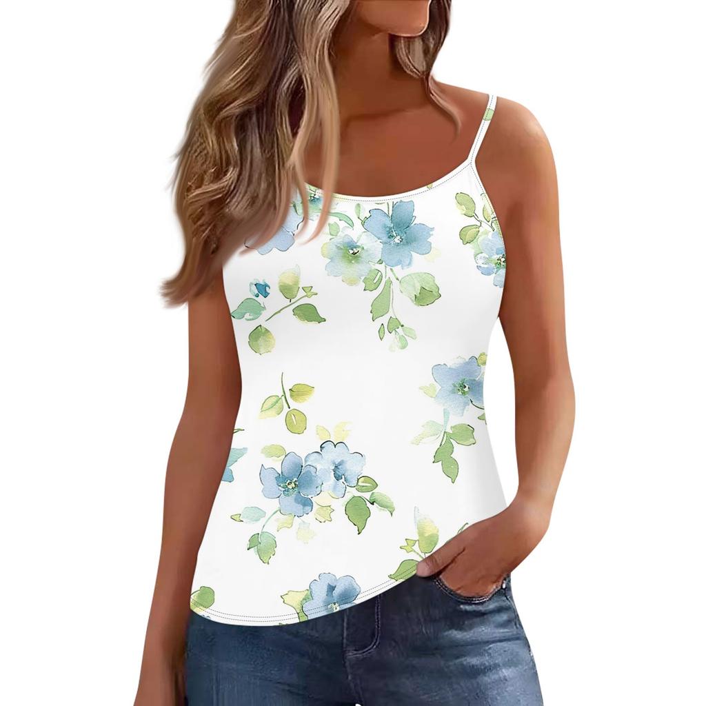 Women's Low-necked Sleeveless Vest U-neck T-shirt Suspenders