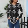 Camisetas para Mujer Otoño Casual Camisetas de Manga Larga Sudadera Estampado Gráfico Vintage Top Jersey Día de San Valentín