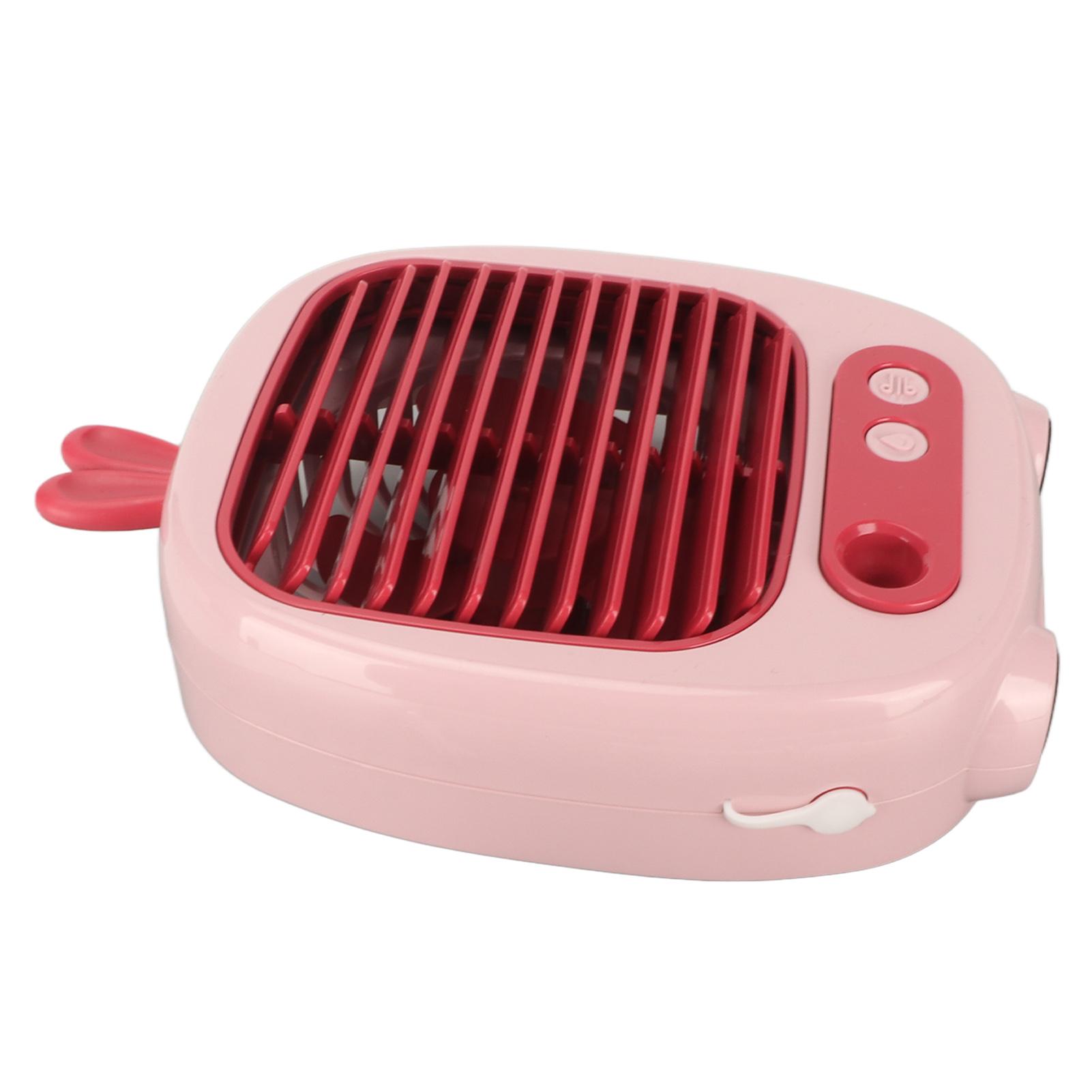 

USB Desk Fan 3 Speed Mode Mist Spraying USB 1200mAh Battery Conditioner Fan for Family Tabletop