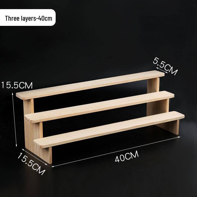 Solid Wood Display Rack for Action Figures, Collectibles, and Succulents