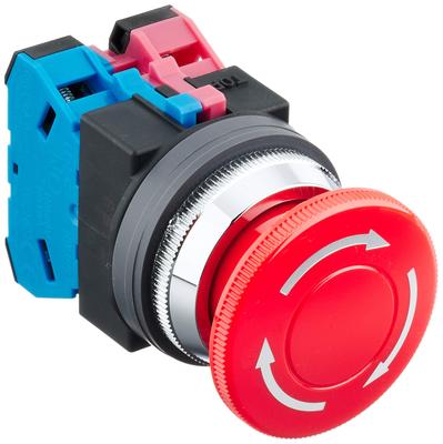 IDEC AVN311NR Push Button TWN Large Type Switch, Series, 30, Push-Lock, Turn-Reset