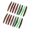 16pcs Soft Lure TPR Bite Resistant Hidden Hook Tip Built In Ringing Bead Soft Stick Baits Worms for