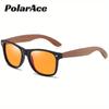 PolarAce Unisex Holz Polarisierte Mode Walnuss Outdoor Sonnenbrille, UV400