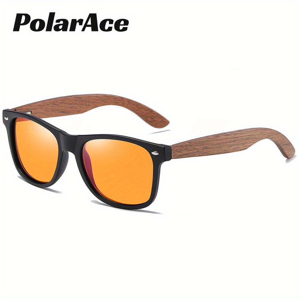 PolarAce Unisex Wooden Polarized Fashion Walnut Outdoor Sunglasses, UV400