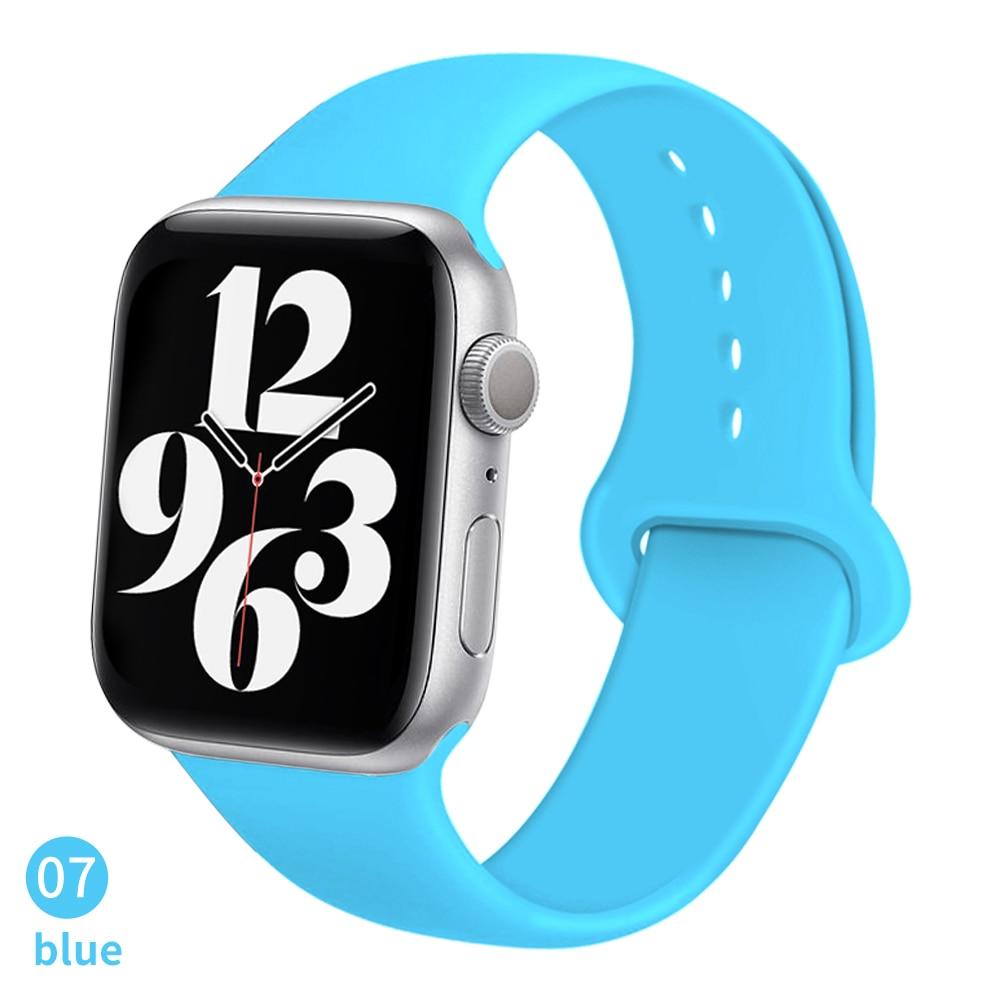Silicone Strap For Apple Watch Band 44mm 40mm 42mm 38mm 40 44 Mm Breathable Bracelet Correa iWatch Serie 3 6 5 4 SE 7 45mm 41mm
