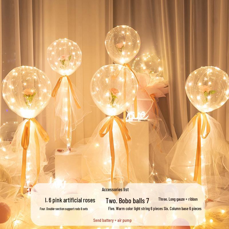 Romantisches Ballon-Deko-Set für Geburtstag oder Heiratsantrag