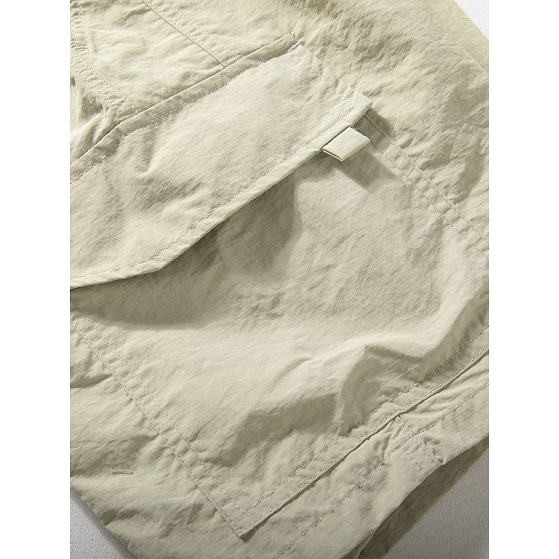 Cargo Shorts Men's Summer Thin Large Pocket Mountain Outdoor Machine Style Plus Size Loose Casual Straight Shorts