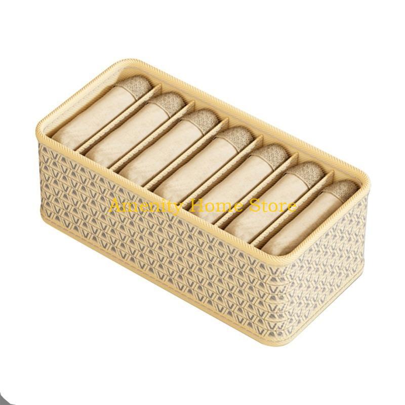 

F26C Convenient Stocking Organizer for Drawer Underwear Storage Box Non Woven Fabric Underwear Holder Drawer Organizer