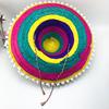 Cappello da Festa Messicano Colorato a Tesa Larga in Paglia Uomo Donna Estivo all'Aperto Cappello Parasole Visiera Parasole Cappello da Spiaggia Sombrero Decorazione di Halloween