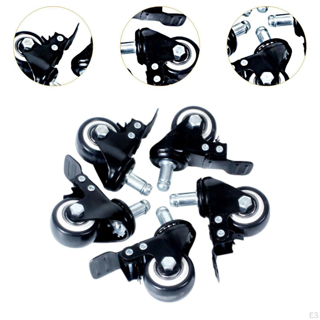 5 Pack Caster Wheels for Office Chairs And Desks