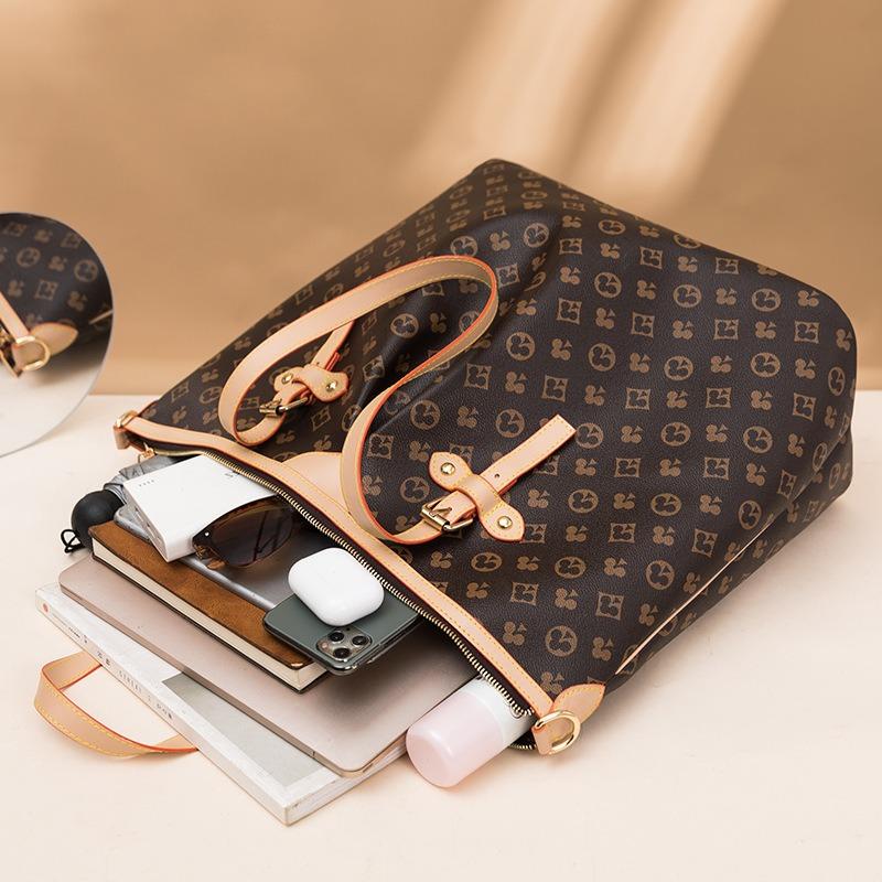 Printed Tote Bag, New Spring and Summer Women's Bag, Retro Large-capacity Temperament Commuter Handbag, Shoulder Bag.
