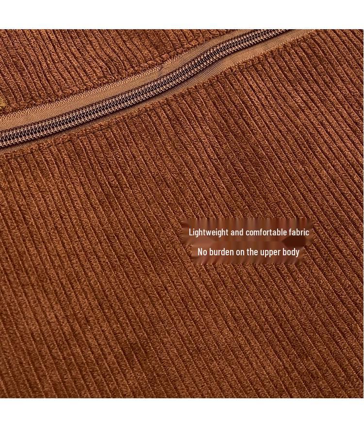 Versatile Large-Capacity Corduroy Shoulder Bag for Women - New Korean Style