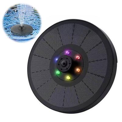 Solar Fountain with LED Lights Birds Bath Garden Pond Pool Decorative Outdoor DIY Potential for Garden