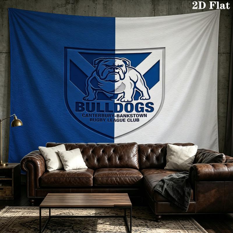 Custom Name Bulldogs Printed Tapestry – Wall Hanging for Bedrooms, Dorms, and Home Decor