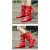 Cross-border autumn and winter extra large size student knight boots cross-border supply low heel round head rear lace-up thermal medium boots women