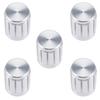 Rotary Knob Aluminum Alloy for Potentiometer, 0.5 X 0.7 Inches (13 X 17 Mm), Silver Tone 5 Pieces