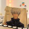 Cool Jujutsu Kaisen Gojo Satoru creative anime cartoon printed pattern fashion personality soft skin-friendly flannel blanket