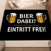 1 Stück Lustige Bier-Fußmatte Geeignet für Eingangsbereich, Badezimmer & Küche Rutschfeste Matte mit Bierdruck Maschinenwaschbar
