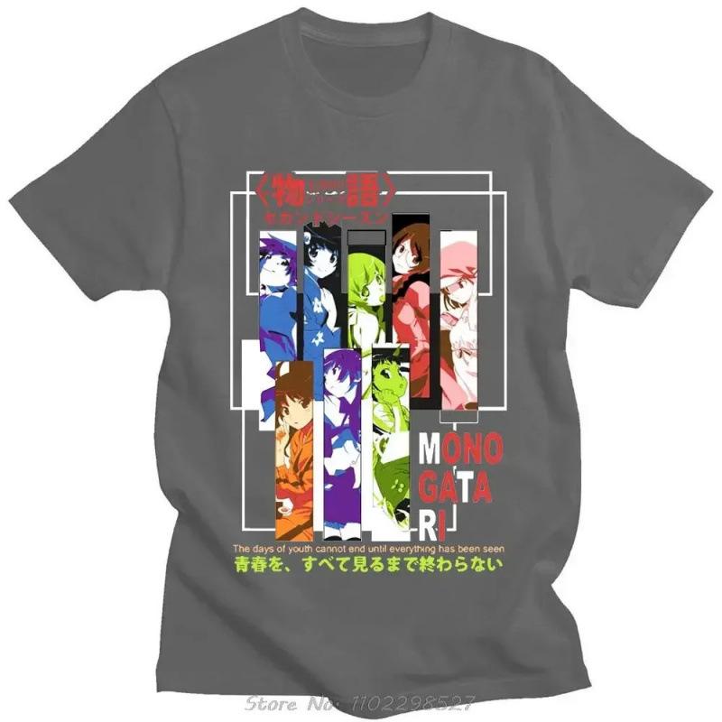 Fashion Women T-Shirt Japanese Manga Monogatari Series Graphic Print T