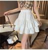 Women's Summer White Tiered Pleated Puffed Umbrella Skirt Petite High-Waisted A-Line Mini SkirtCasual Design-forward Slimming All-match Versatile