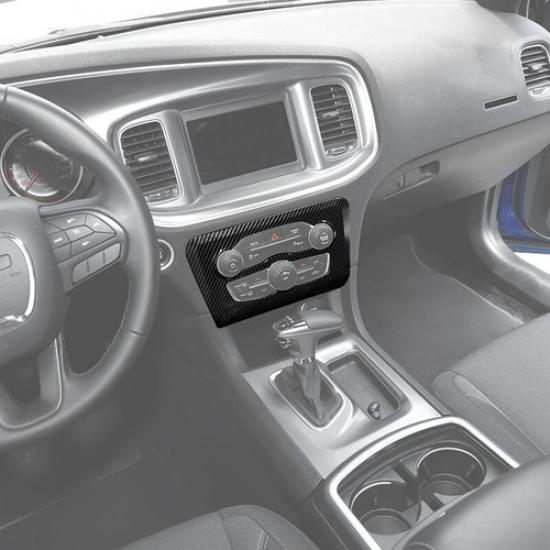 Carbon Fiber Air Conditioner Switch Panel Cover Trim Bezel for Dodge Charger 15+