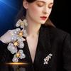 Elegant Lily of the Valley Zirconia Brooch - Versatile High-End Corsage Pin Accessory