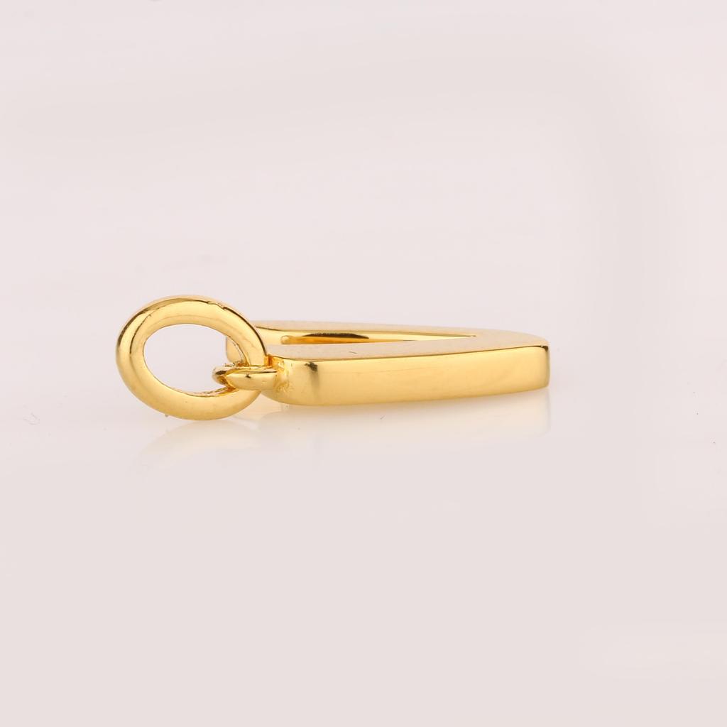 Plain Metal Pendant 925 Sterling Silver Gold Plated Minimalist Jewelry Gift for Her
