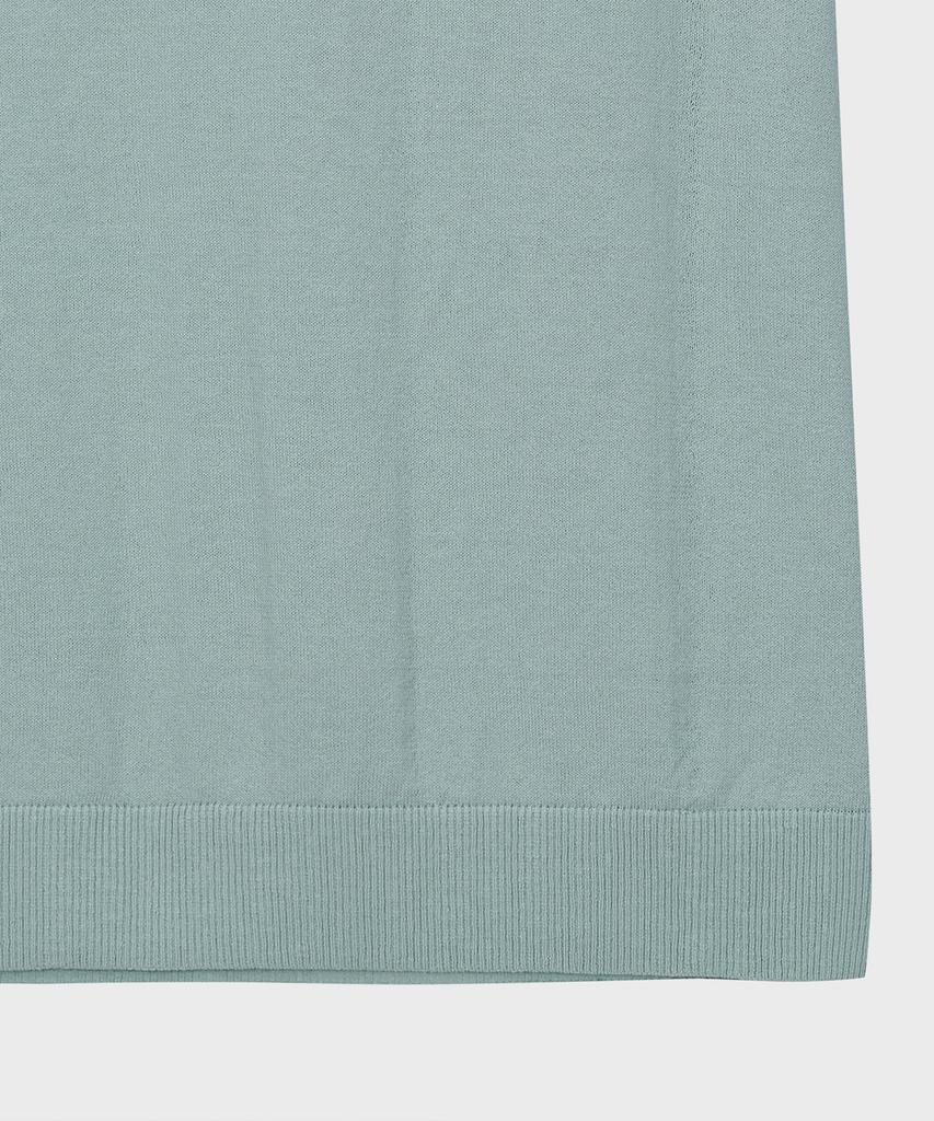 BASIC HOUSE Uni Cotton Round Neck Short Sleeve Knit Mint Lwkt3101