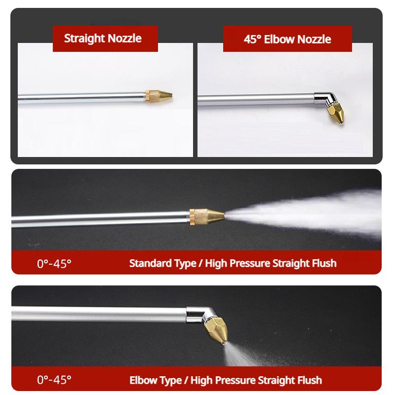 40 cm Hochdruck-Druckluft-Motorreinigungs-Wasserpistole, Ölreiniger-Werkzeug mit 100 cm Schlauch, Druckluftwerkzeug aus Aluminiumlegierung