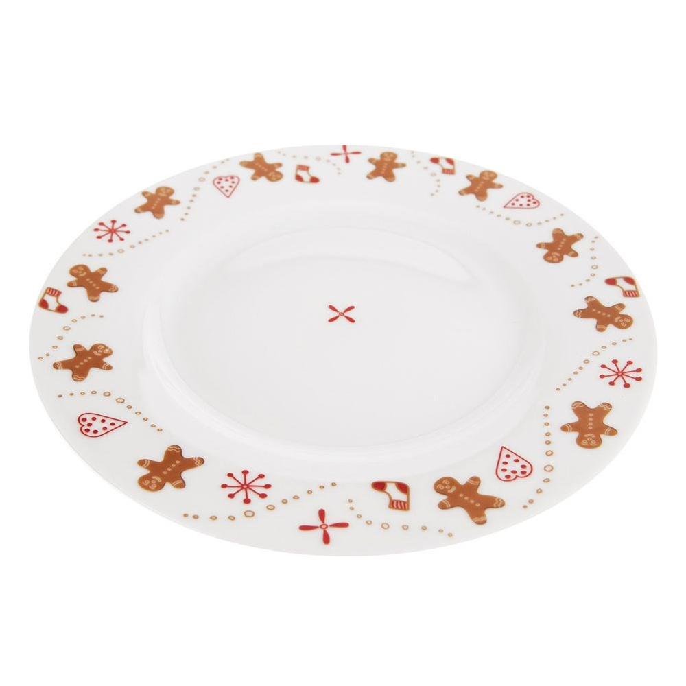 Weihnachtsteller Dessertteller Dekorativ für Weihnachten Dekoriert 20 cm