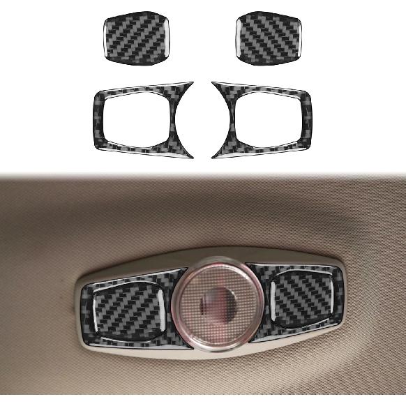 

Car Trim Stickers Gear Shift Box Panel Frame Cover Compatible with Ford Focus C346 ST/RS/S/SE/SEL/Titanium 2012 2013 2014 Real Carbon Fiber Decor Front Reading Light
