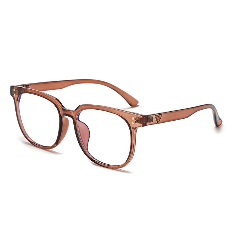 New Gradient Black Glasses Frame Large Square Frame Fashion All-Match Plain Glasses Men's Ultra-Light Tr Fashion Anti-Blue Light Glasses