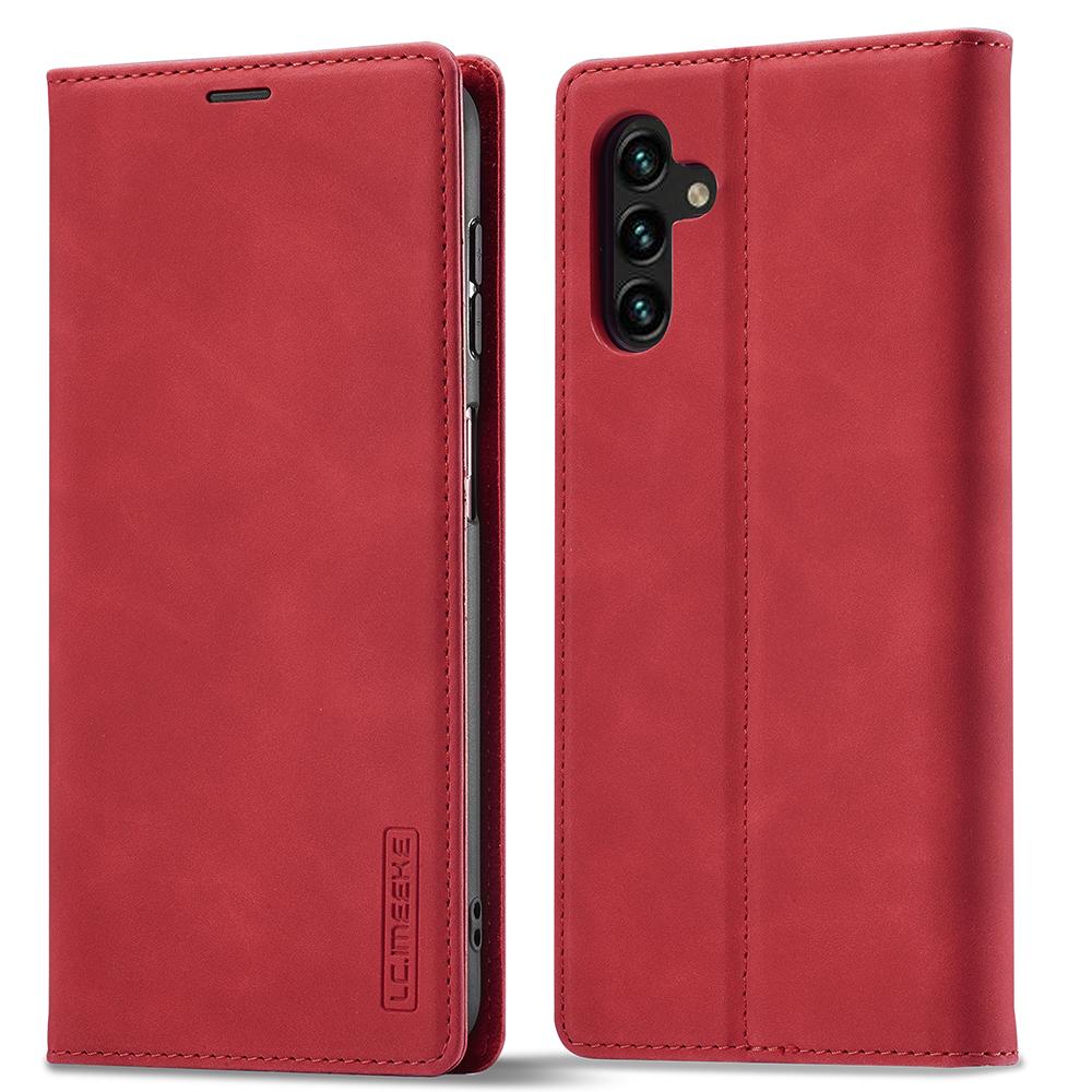 LC.IMEEKE For Samsung Galaxy A17 5G Etui Lommebok Mikrofiber Lær Telefondeksel