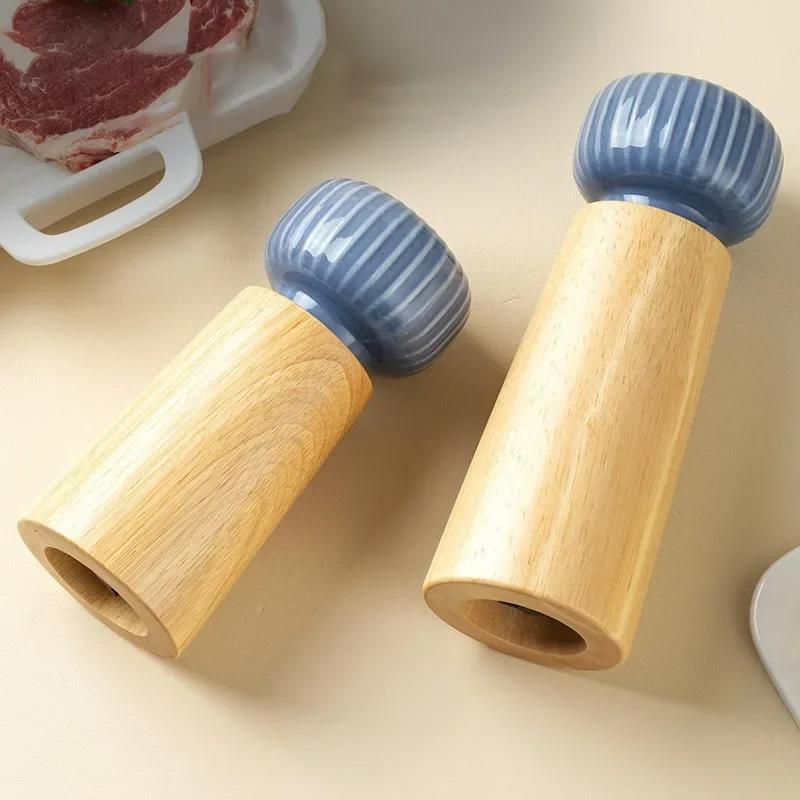 Manual Salt and Pepper Grinders Adjustable Coarseness with Ceramic Core Black Pepper Mill Seasoning Bottle for Kitchen Supplies