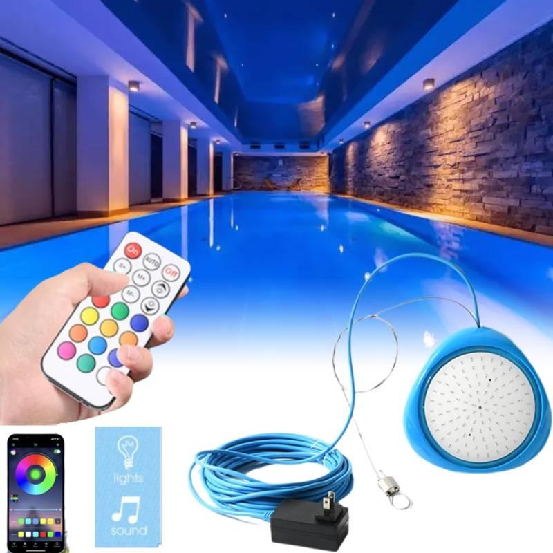 Vielseitige Bluetooth-App-gesteuerte LED-Poolleuchte mit beeindruckender Mehrfarbenbeleuchtung für jeden Pool